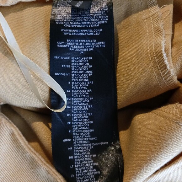 Royal Monk High Waist Cuffed Pants Mustard Yellow Size 2X Wide Leg - Picture 6 of 7